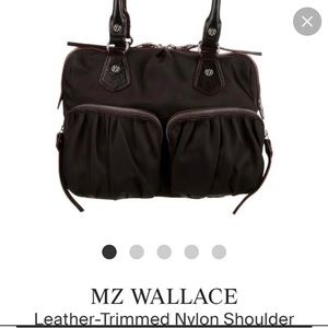 MZ Wallace Brown Nylon Leather Purse - excellent condition